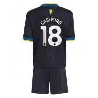 Manchester United Casemiro #18 Tretí Detský futbalový dres 2025-26 Krátky Rukáv (+ trenírky)